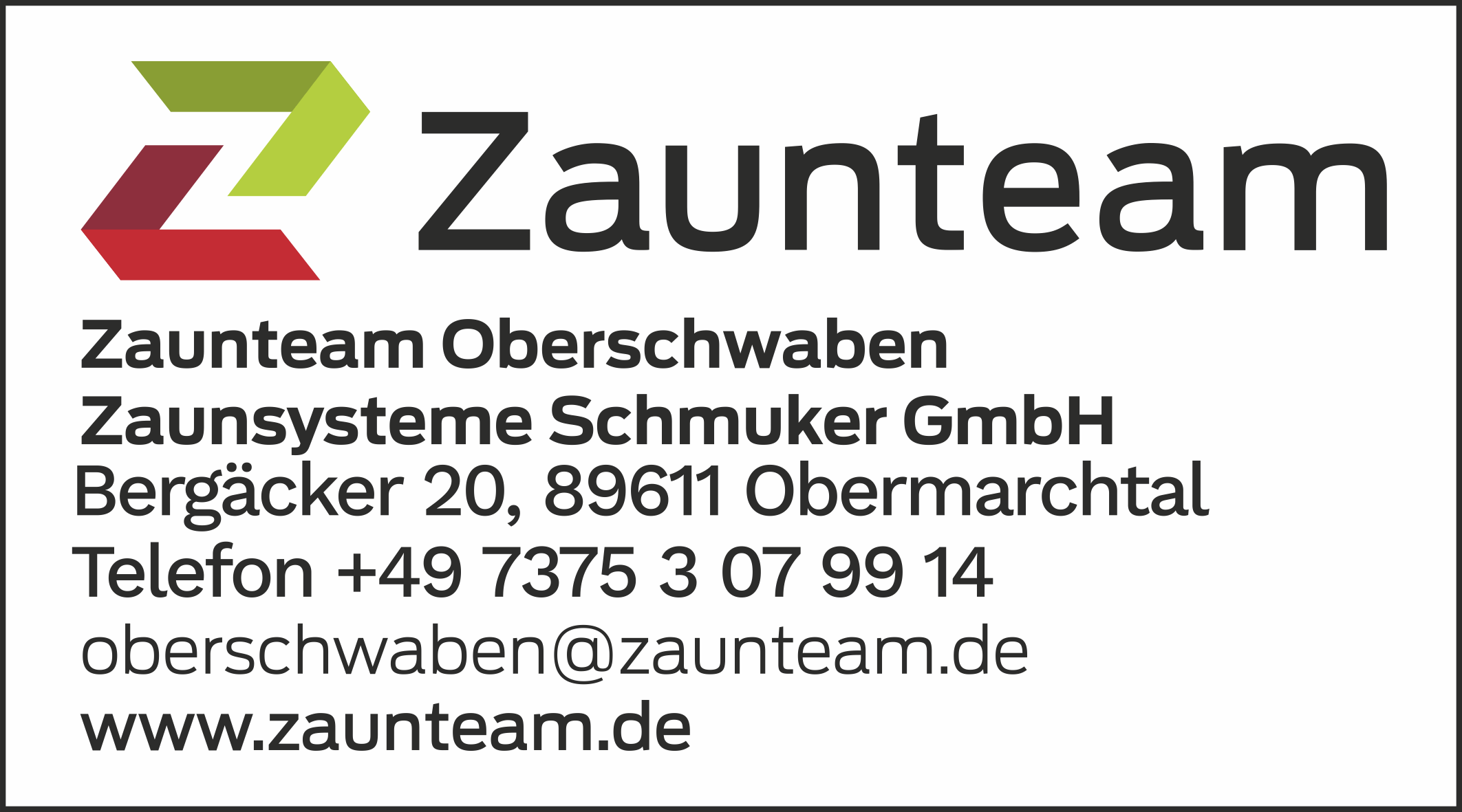 Anzeige Zaunteam Oberschwaben