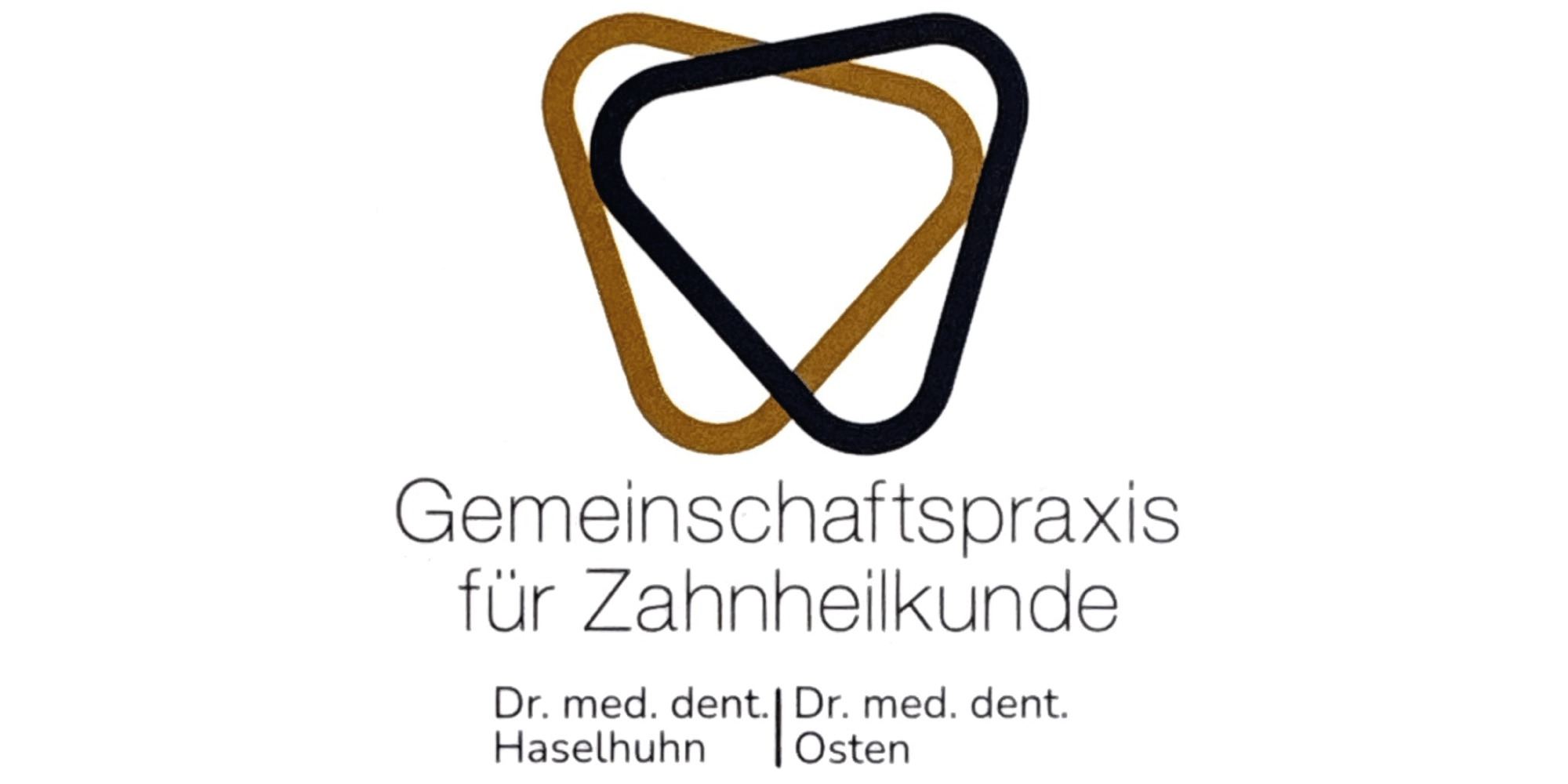 Kundenlogo von Gemeinschaftspraxis für Zahnheilkunde Haselhuhn Klaus Dr. med. dent. und Osten Jannik Dr. med. dent.