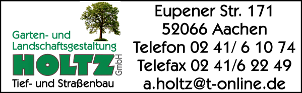 Anzeige A. Holtz GmbH, GaLaBau + Tief- u. Straßenbau