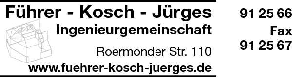 Anzeige Führer - Kosch - Jürges Ingenieurgemeinschaft