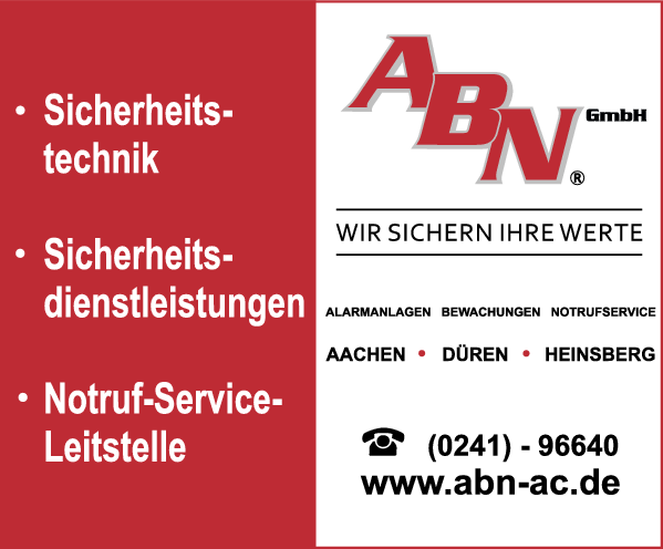 Anzeige ABN Alarmanlagen Bewachungen Notrufservice GmbH