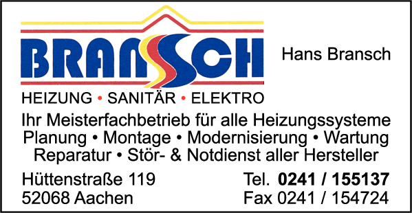 Anzeige Bransch H. Haustechnik