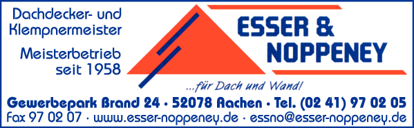 Anzeige Esser & Noppeney GmbH Dachdecker u. Bauklempnermeisterbetrieb