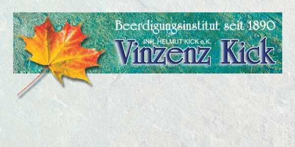 Kundenlogo von Kick Vinzenz Beerdigungsinstitut