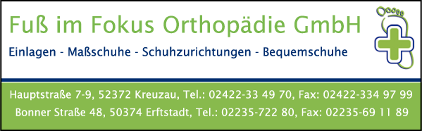 Anzeige Fuss im Fokus Orthopädie GmbH