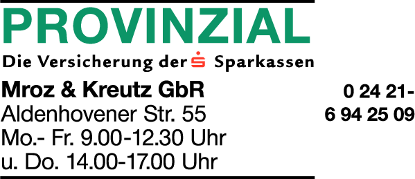 Anzeige Mroz & Kreutz GbR Provinzial Versicherung