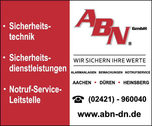 Anzeige ABN Alarmanlagen-Bewachungen-Notrufservice GmbH