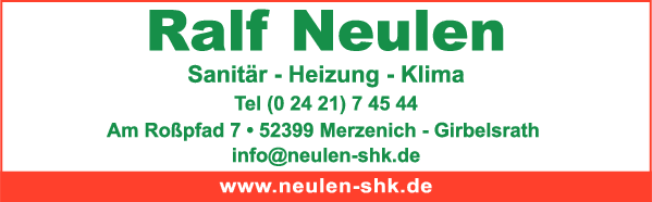 Anzeige Neulen Ralf Sanitär- Heizungs- und Klimatechnik