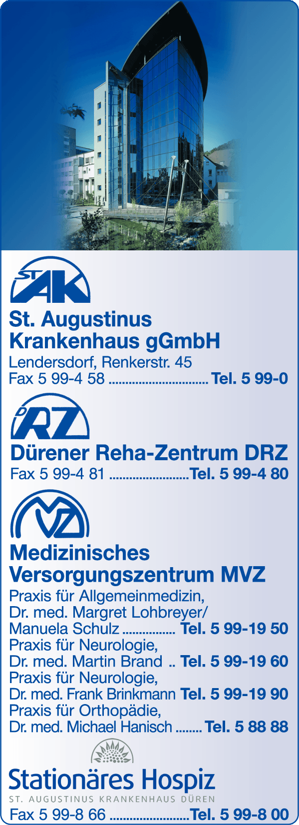 Anzeige St. Augustinus-Krankenhaus GmbH