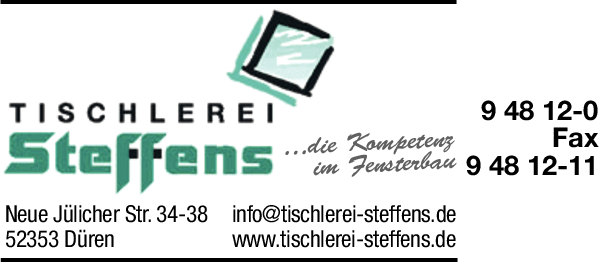 Anzeige Steffens GmbH Tischlerei