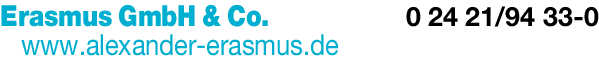 Anzeige Alexander Erasmus GmbH & Co.