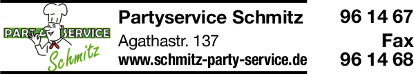 Anzeige Schmitz Franz-Josef Partyservice