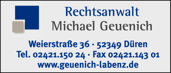 Anzeige Geuenich Michael Rechtsanwaltskanzlei