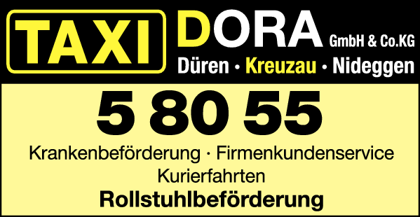 Anzeige Taxi Dora GmbH & Co. KG