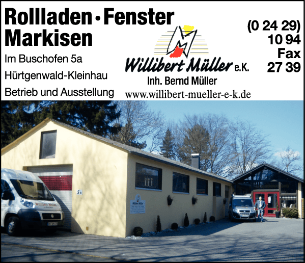 Anzeige Müller Willibert Rollläden