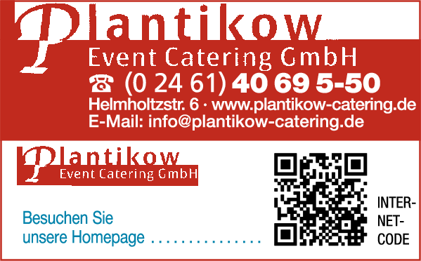 Anzeige Plantikow Event Catering GmbH
