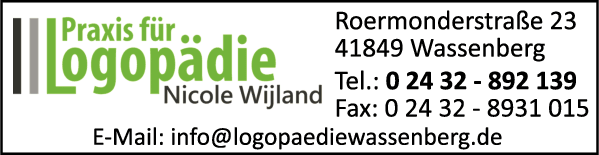 Anzeige Wijland Nicole Praxis für Logopädie