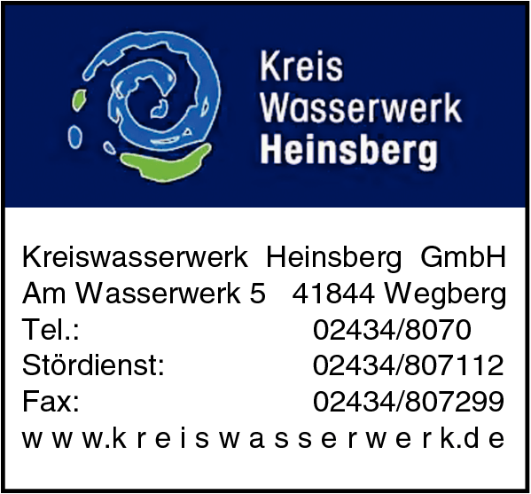Anzeige Kreiswasserwerk Heinsberg GmbH