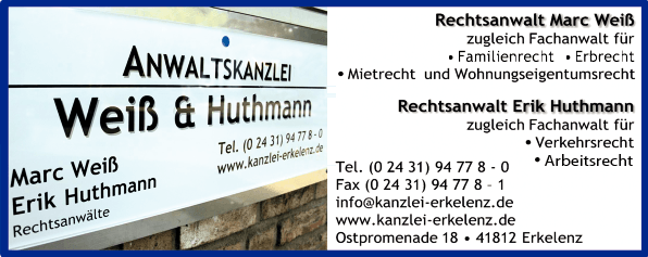 Anzeige Weiß u. Huthmann Rechtsanwälte