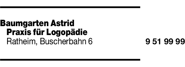 Anzeige Baumgarten Astrid Praxis für Sprachtherapie (Logopädie)