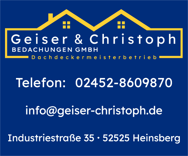 Anzeige Bedachungen Geiser & Christoph GmbH