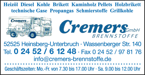Anzeige Cremers GmbH Heizöl