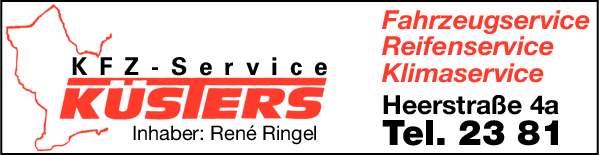 Anzeige KFZ-Service Küsters Inh. Ringel René KFZ-Service