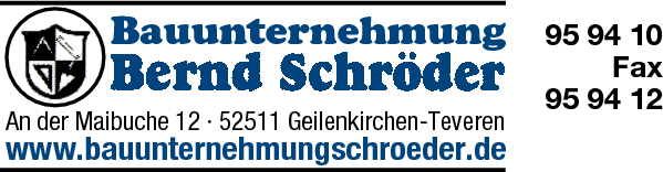 Anzeige Schröder Bernd Bauunternehmung