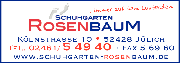 Anzeige Schuhgarten Rosenbaum e. K.