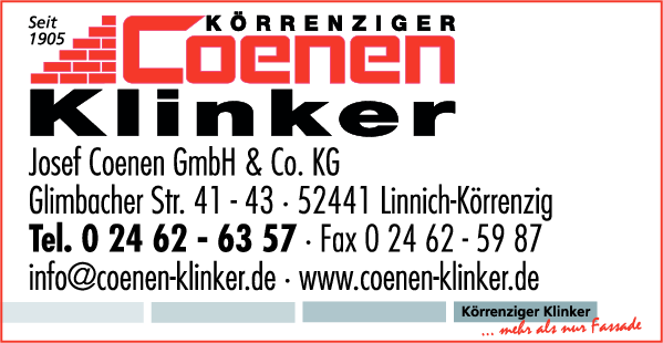 Anzeige Coenen Josef Ziegel- & Klinkerwerk GmbH & Co. KG