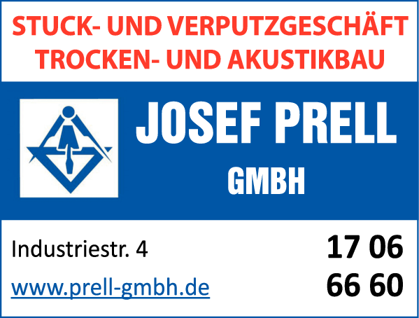 Anzeige Josef Prell GmbH Stuck- und Verputzgeschäft