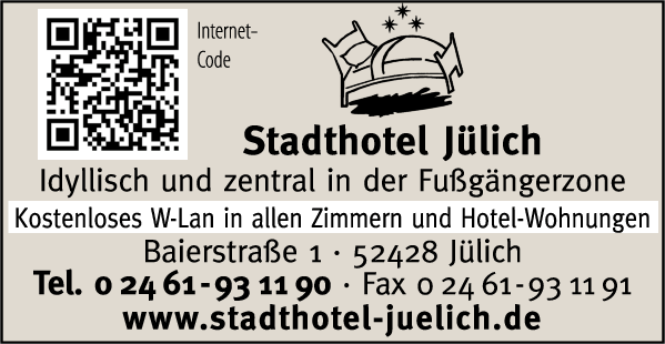 Anzeige Das Stadthotel Jülich