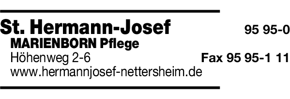 Anzeige Pflegezentrum St. Hermann-Josef