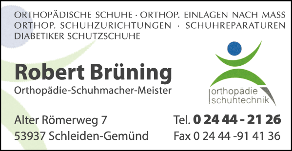 Anzeige Brüning Robert Orthopädie-Schuhtechnik