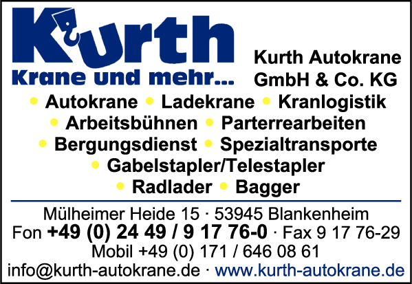 Anzeige Kurth Autokrane GmbH & Co. KG