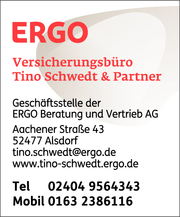 Anzeige Schwedt & Partner ERGO Geschäftsstelle