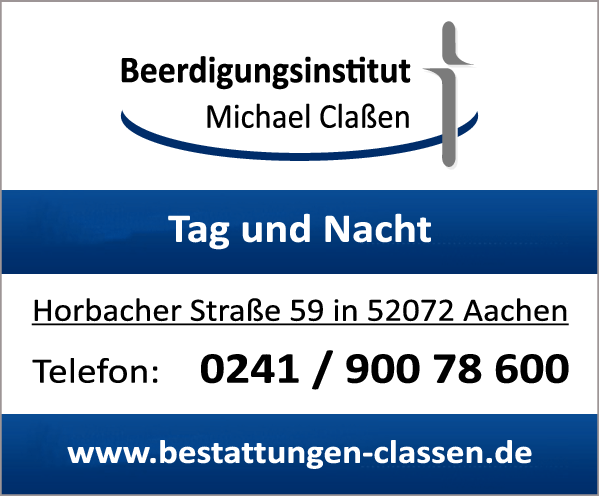 Anzeige Claßen Michael Beerdigungsinstitut