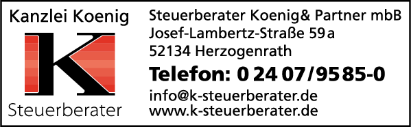 Anzeige Steuerberater Koenig & Partner mbB