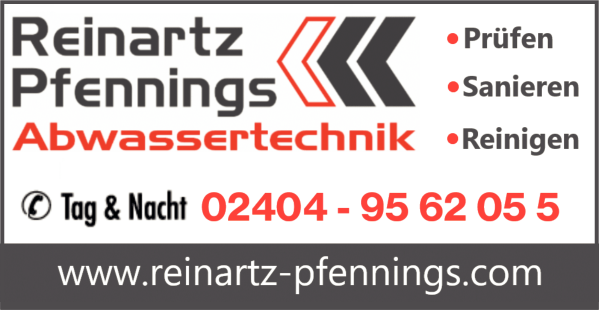 Anzeige Reinartz-Pfennings GmbH & Co. KG Abwassertechnik