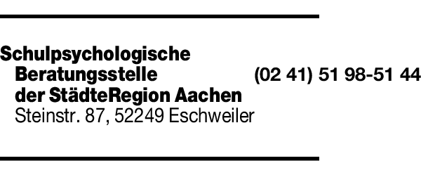 Anzeige Schulpsychologische Beratungsstelle der StädteRegion Aachen