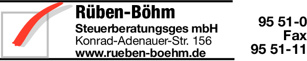 Anzeige Rüben - Böhm Steuerberatungsges. mbH