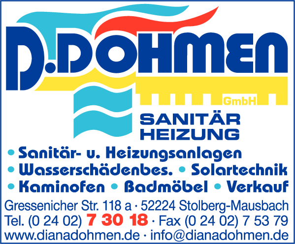 Anzeige D. Dohmen GmbH Heizung Sanitär