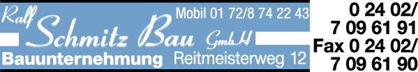 Anzeige Ralf Schmitz Bau GmbH