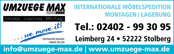 Anzeige Umzuege Max GmbH