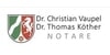 Kundenlogo von Notare Dr. Christian Vaupel und Dr. Thomas Köther