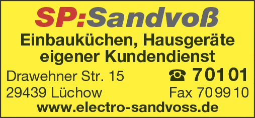 Kundenbild groß 1 Sandvoß Elektrohausgeräte