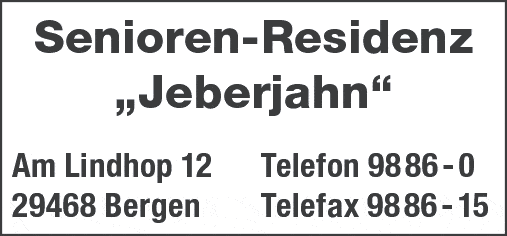 Kundenbild groß 1 Seniorenheim "Jeberjahn" Betriebs GmbH & Co.KG