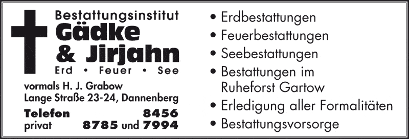 Kundenbild groß 1 Gädke und Jirjahn GmbH Bestattungsinstitut