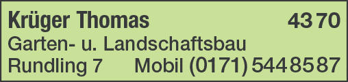 Kundenbild groß 1 Krüger Thomas Garten- und Landschaftsbau