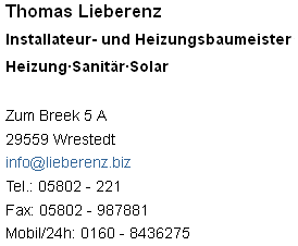 Kundenbild groß 1 Lieberenz Thomas Heizung-Sanitär-Solar